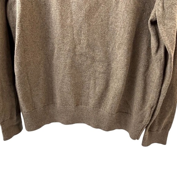 J.Crew Men's Brown Quarter Zip Pullover Sweater Size L Casual Knit - Picture 7 of 9